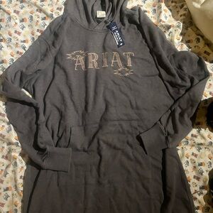 Ariat Charcoal Women's Hoodie Extra Long Large
